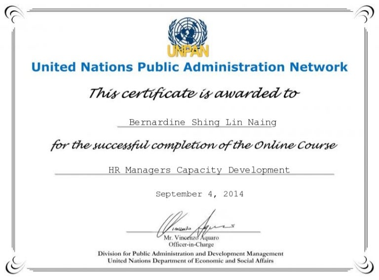 hr certificate bcit