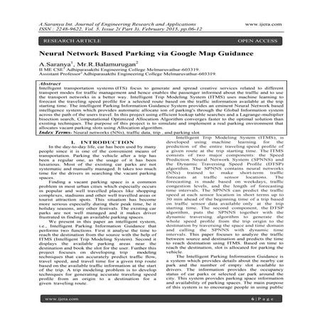 Neural Network Based Parking via Google Map Guidance