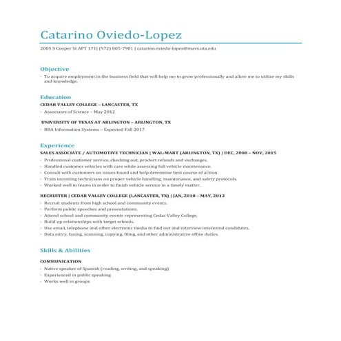 Transportation Resume | PDF
