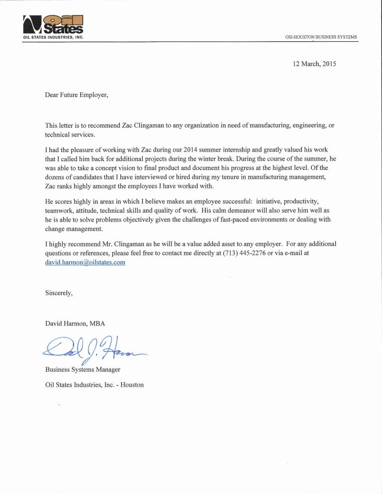 zac letter of recommendation signed 03 23 15 how to do a recommendation letter