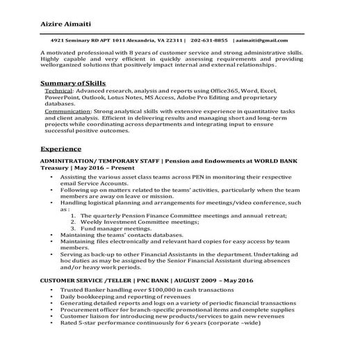 Alice's resume  2016