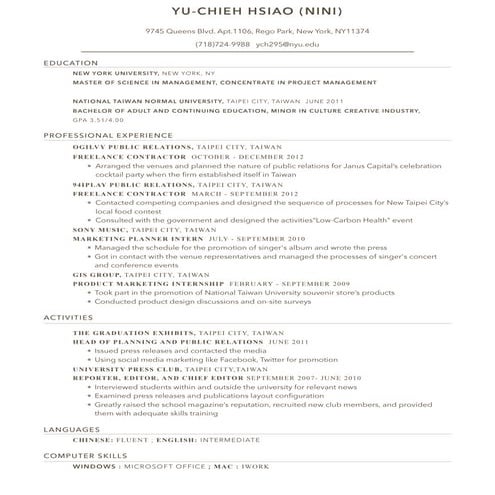 CV sample | PDF