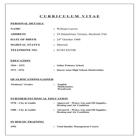 Craig Main CV | DOCX