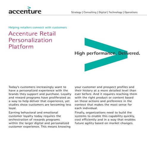 Accenture Personalization Platform