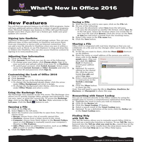 What's New in Office 2016