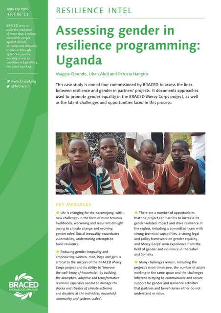 BRACED Mercy Corps Uganda Gender and Resilience Case Study_Jan 2016