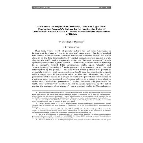 All About Miranda Rights | PDF