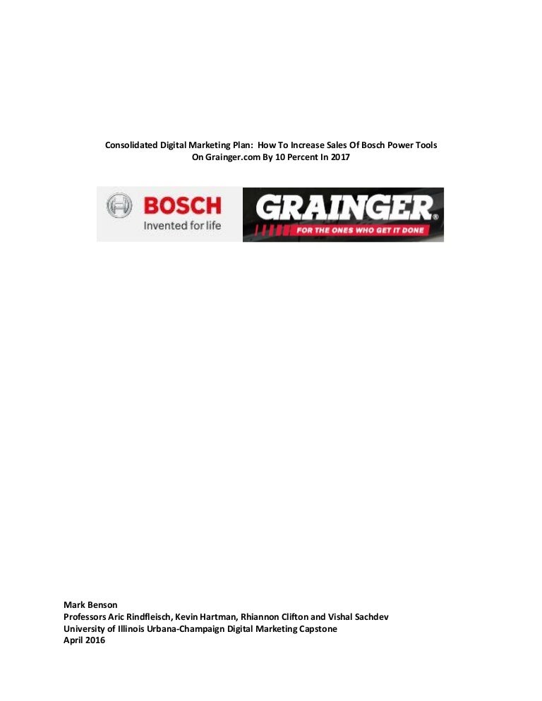 Mark Benson Module 6 Bosch Power Tools And Grainger Final