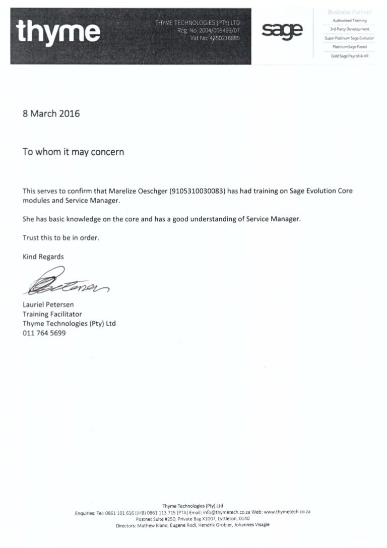 Evolution Letter