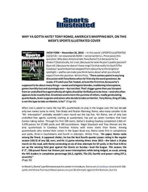 ROMO PR Release
