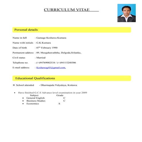 Keshawa cv | DOC