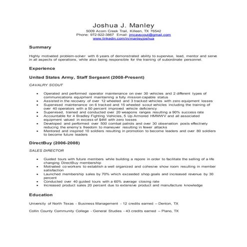 Rotc scholarship resume | DOCX
