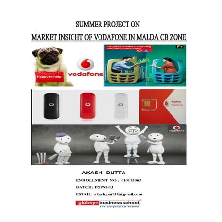 MARKET INSIGHT IN VODAFONE done by Akash Dutta