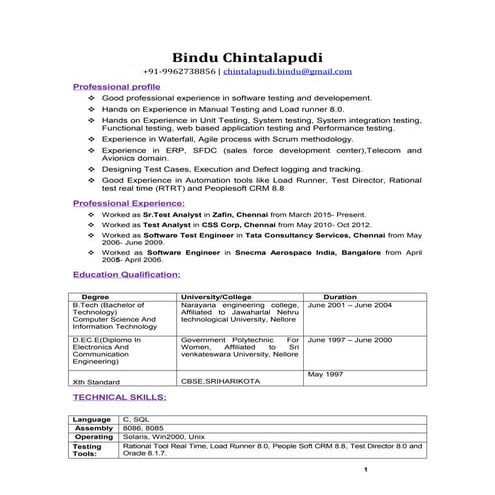 Bindu Chintalapudi - Software Testing -latest (1)