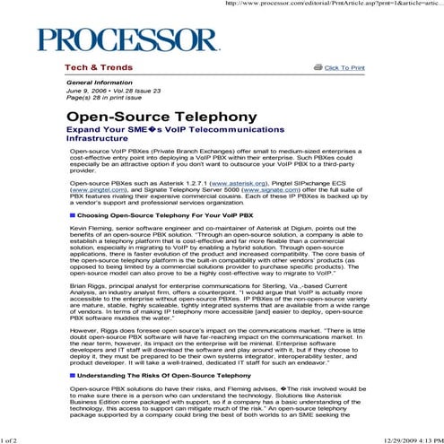 Open-Source Telephony