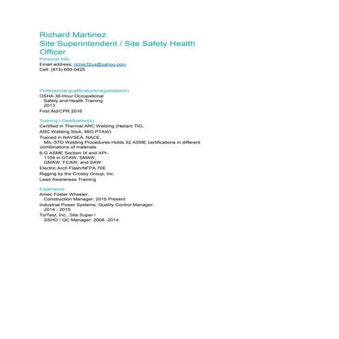 Richard Martinez #1 PDF