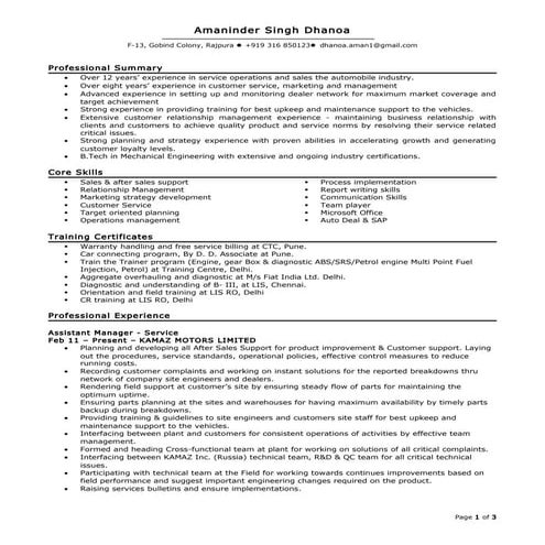 Amaninder Singh Resume 2016