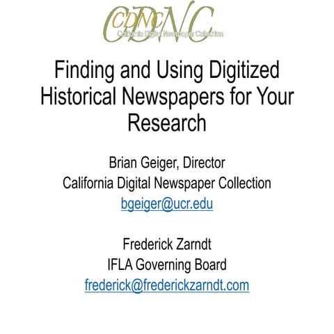 Coronado public library digital newspapers workshop [Oct 2016]