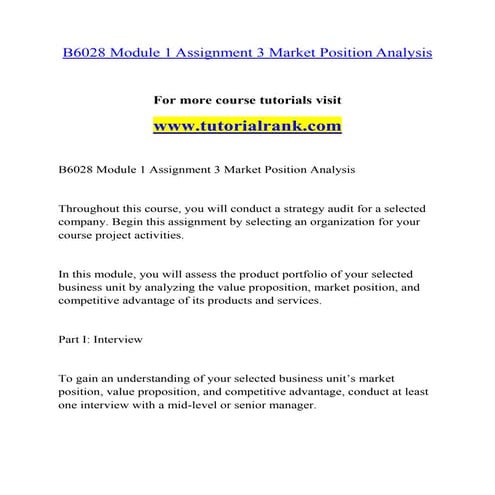  B6028 Effective Communication/tutorialrank.com