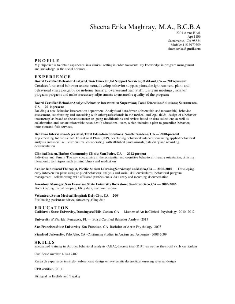 resume of document sample ERIKA SHEENA RESUME MAGBIRAY