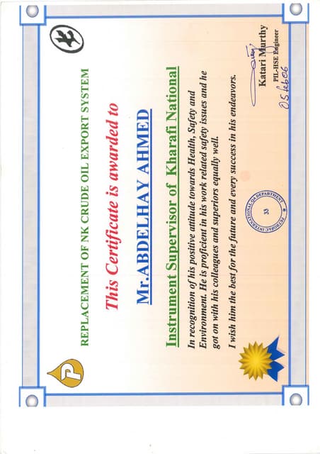 Safety Certificate 2