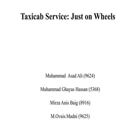 Taxicab Service