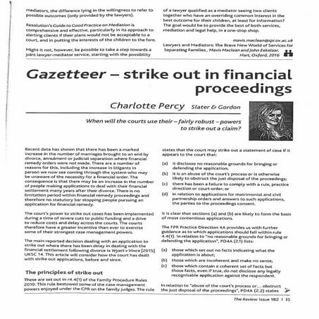 Strike out in Family Proceedings | PDF