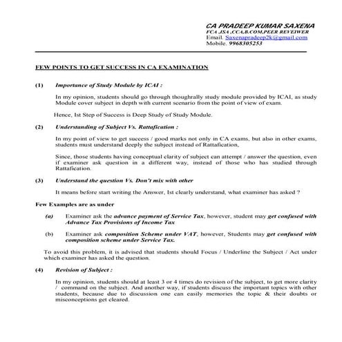 Article for ca students