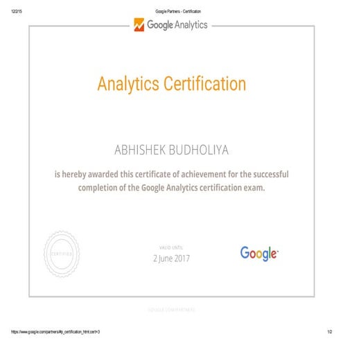 Advanced google analytics 2020 | PDF
