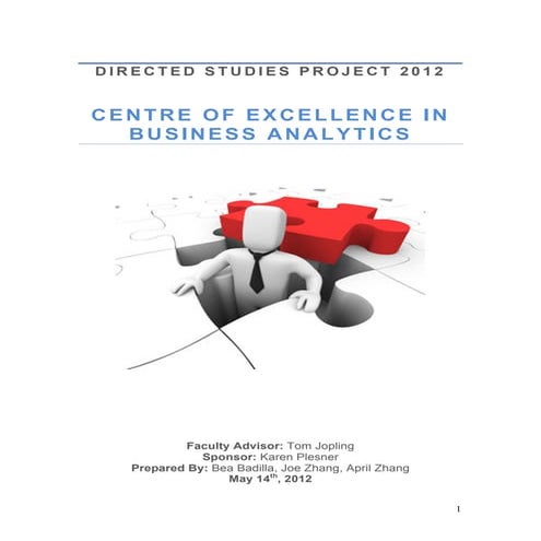 Centre of Excellence in Business Analytics