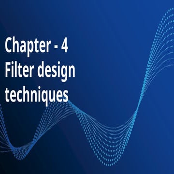 Filter Design techniques with digital signal processing.pptx