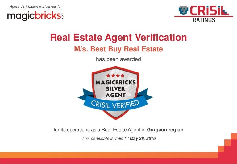 Certificate of Agent Verification_Best Buy Real Estate