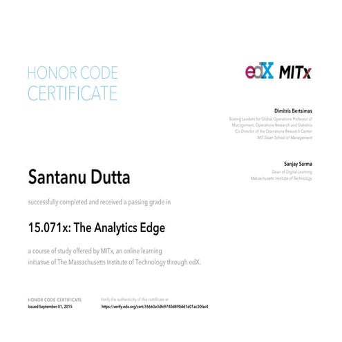 MIT R machine learning certificate | PDF