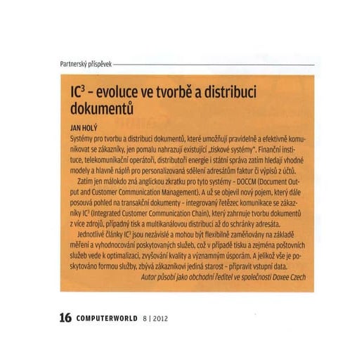 IC3 - CW 2012 8 - Jan Holy