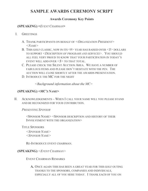 Gd Awardceremonyscript