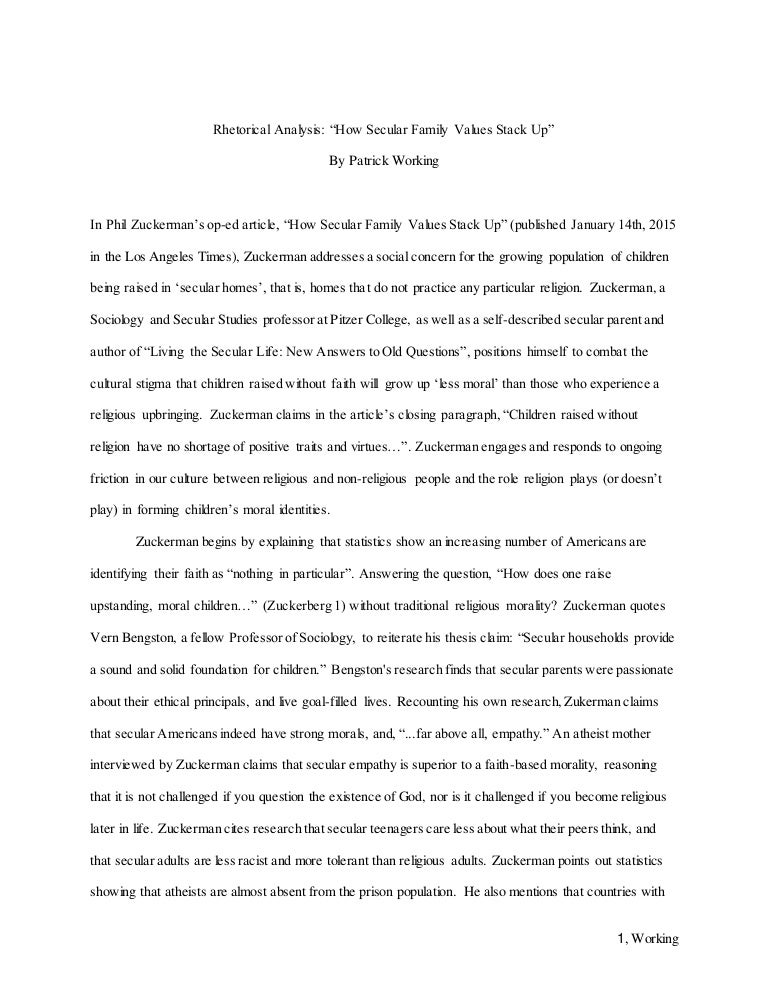 family values essay
