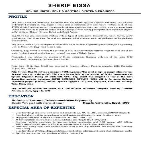 SHERIF EISSA - Resume-