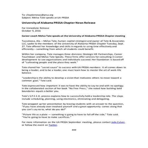 Melva Tate Press Release-2