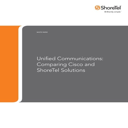 Shoretel vs Cisco Competitive Analysis