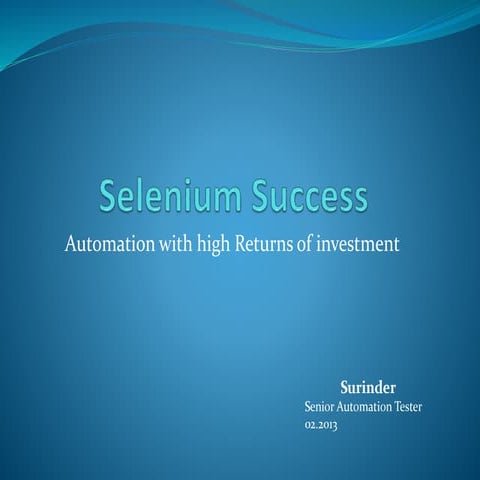 Selenium Success