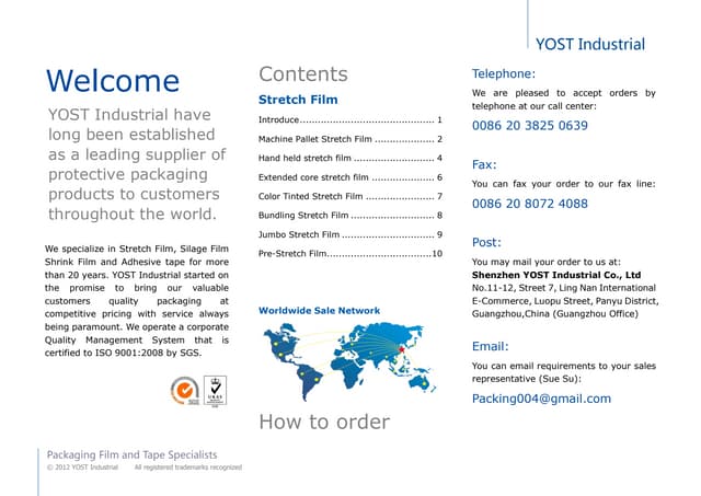 Catalog of YOST Stretch Film