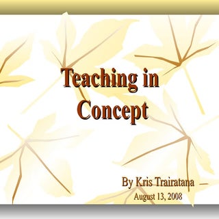 Teaching in concept