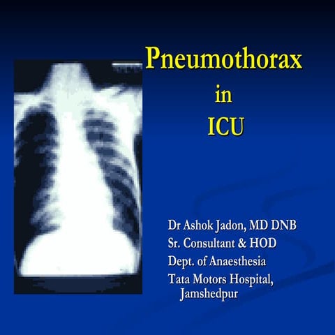 pneumothorax in ICU