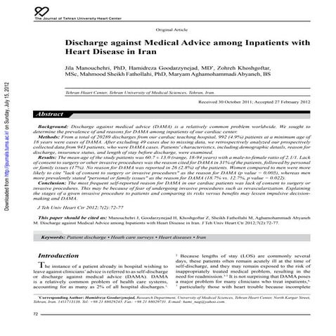 Discharge against Medical Advice