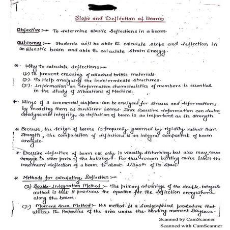 Slope and Deflection in Beams