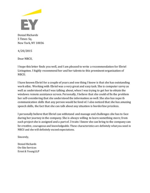 Reference Letter