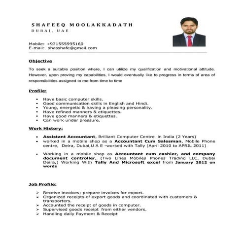 SHAFEEQ CV 2016
