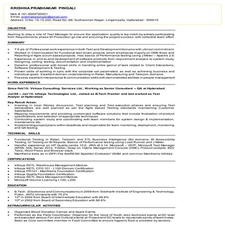 Krishna Pingali_Senior Consultant - QA