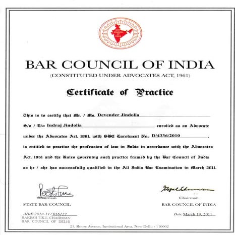 BAR COUNCIL OF INDIA | PDF