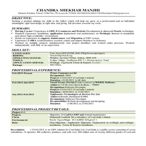 CHANDRA SHEKHAR MANJHI_Resume